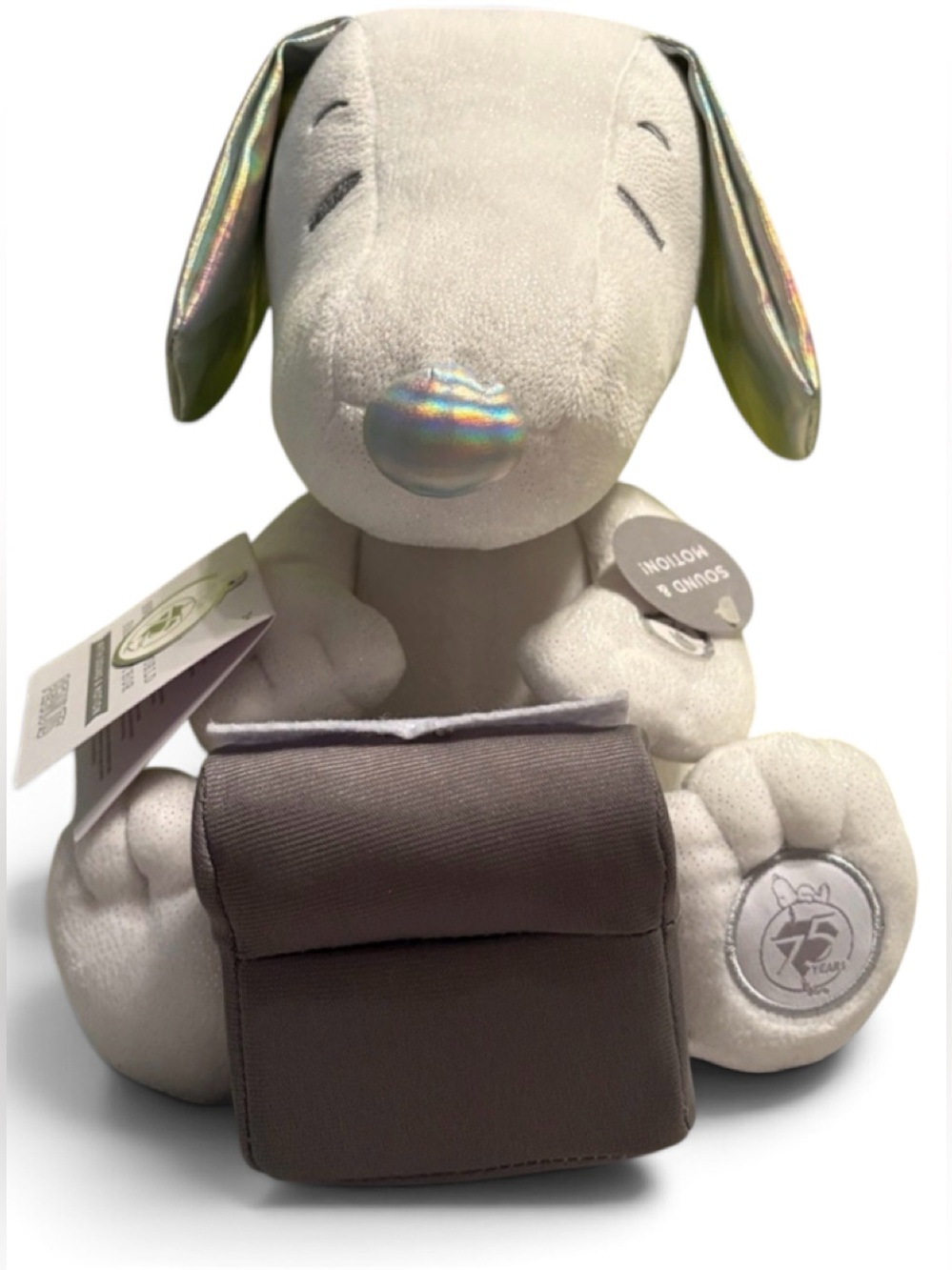 NWT Hallmark Peanuts 75th Anniversary Snoopy With Typewriter Musical Plush